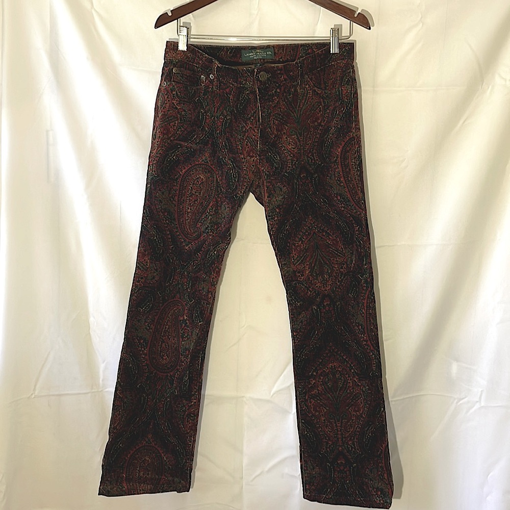 VINTAGE LRL Lauren Ralph Lauren Paisley straight leg